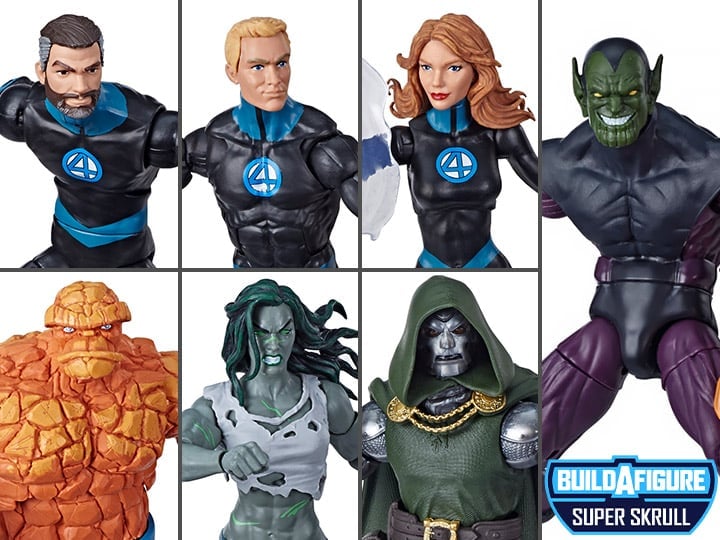 Fantastic Four Marvel Legends Wave 1 Set of 6 Figures (Super Skrull BAF) Gallery Image 1