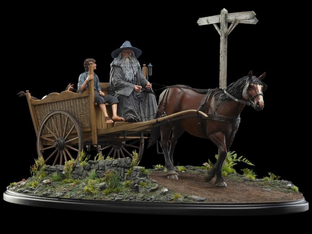The Lord of the Rings Masters Collection Gandalf & Frodo on Cart Limited Edition Statue Gallery Image 3