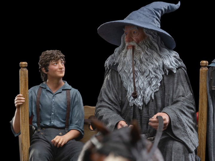 The Lord of the Rings Masters Collection Gandalf & Frodo on Cart Limited Edition Statue Gallery Image 1