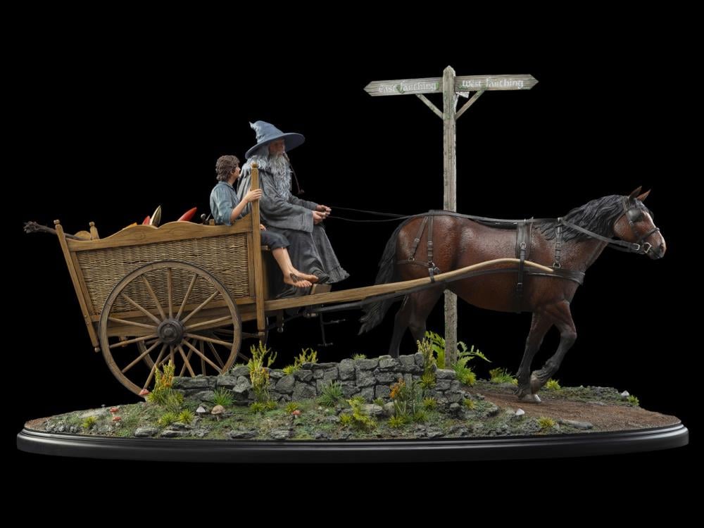 The Lord of the Rings Masters Collection Gandalf & Frodo on Cart Limited Edition Statue Gallery Image 4