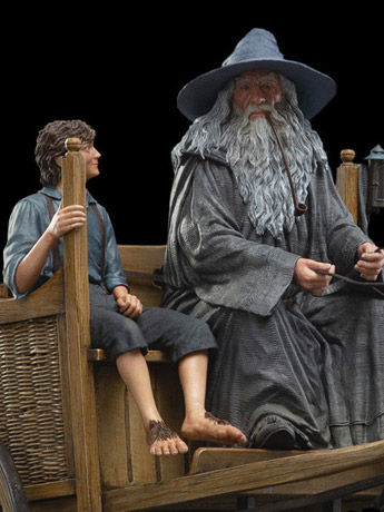 The Lord of the Rings Masters Collection Gandalf & Frodo on Cart Limited Edition Statue Gallery Image 2