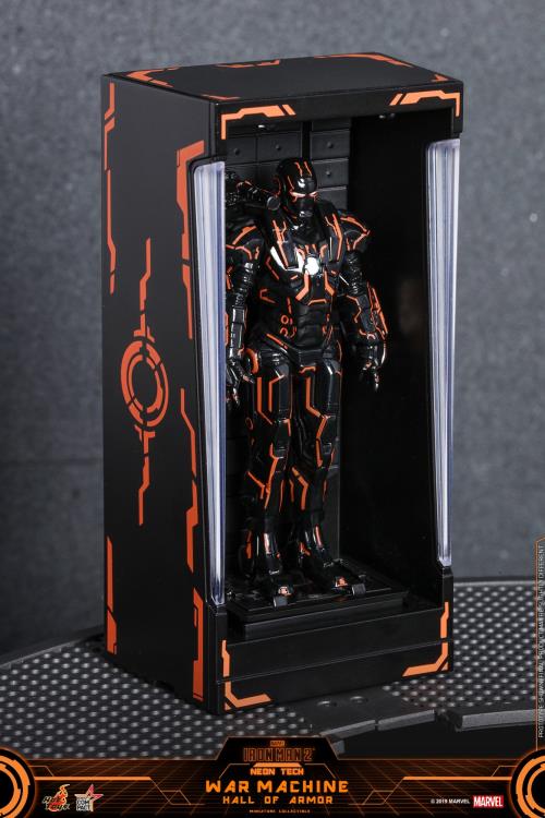 Iron Man 2 MMSC013 Neon Tech War Machine Hall of Armor Miniature Collectible Gallery Image 9