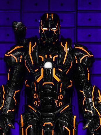 Iron Man 2 MMSC013 Neon Tech War Machine Hall of Armor Miniature Collectible Gallery Image 2