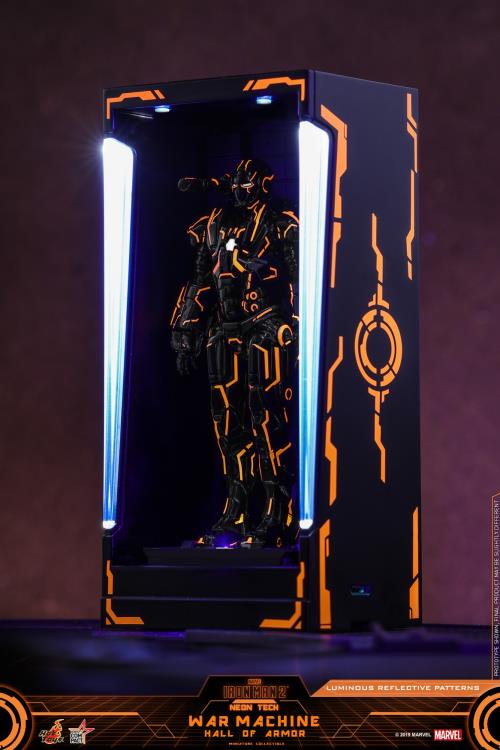 Iron Man 2 MMSC013 Neon Tech War Machine Hall of Armor Miniature Collectible Gallery Image 4