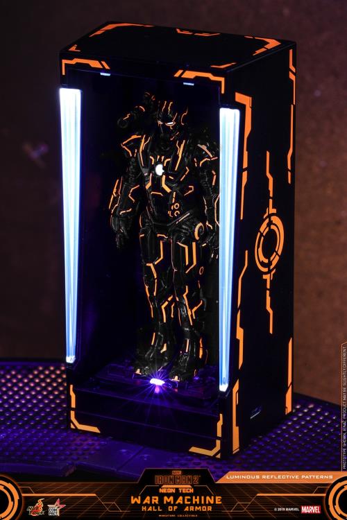 Iron Man 2 MMSC013 Neon Tech War Machine Hall of Armor Miniature Collectible Gallery Image 5
