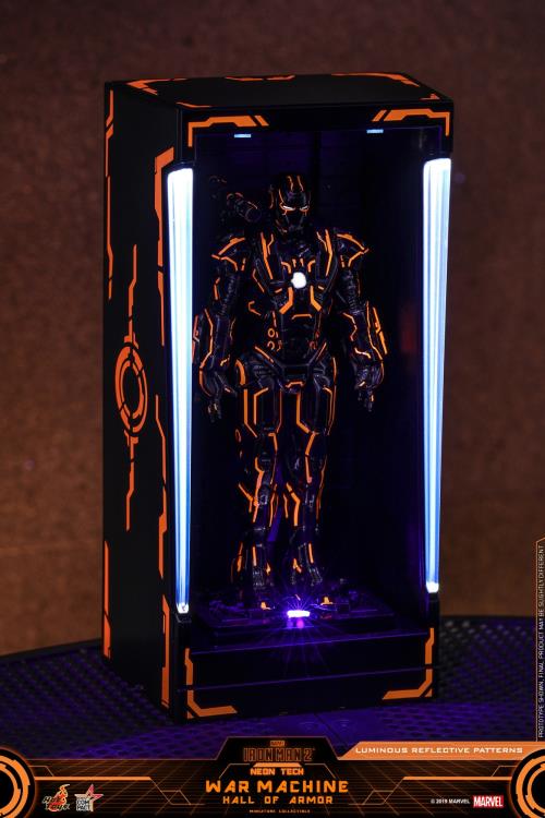 Iron Man 2 MMSC013 Neon Tech War Machine Hall of Armor Miniature Collectible Gallery Image 7