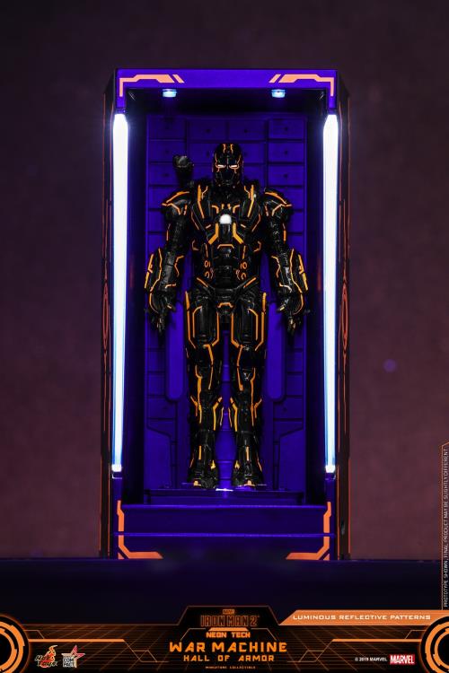 Iron Man 2 MMSC013 Neon Tech War Machine Hall of Armor Miniature Collectible Gallery Image 3