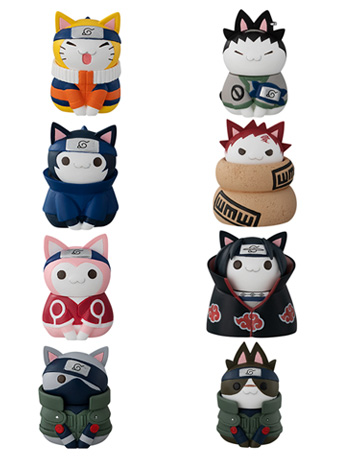 Naruto Nyaruto! Cats of Konoha Village Box of 8 Figures With Premium Can Gallery Image 2