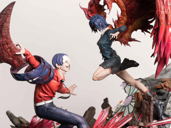 Tokyo Ghoul Elite Fandom Touka Vs. Tsukiyama Limited Edition Statue Gallery Image 1