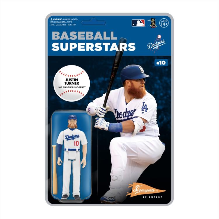 MLB Baseball Superstars ReAction Justin Turner (Los Angeles Dodgers) Figure Gallery Image 4