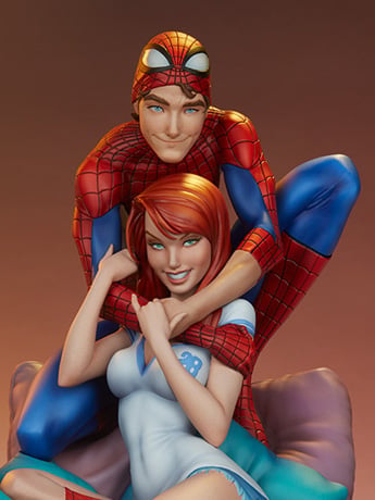 Marvel J. Scott Campbell Spider-Man Collection Spider-Man & Mary Jane Statue Gallery Image 2