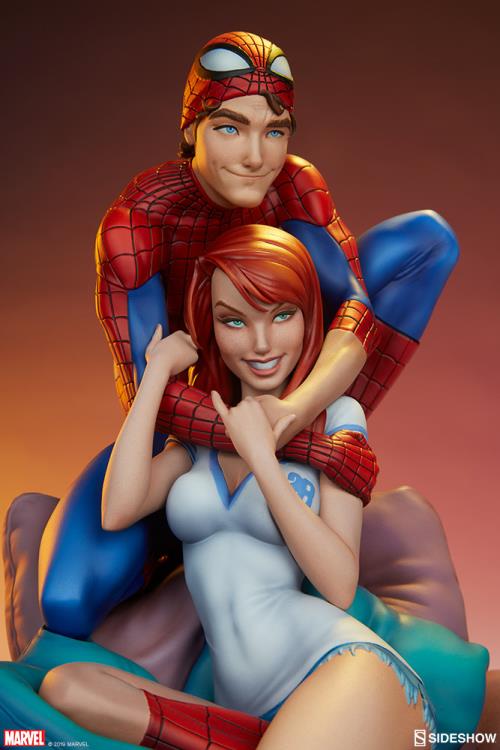 Marvel J. Scott Campbell Spider-Man Collection Spider-Man & Mary Jane Statue Gallery Image 9
