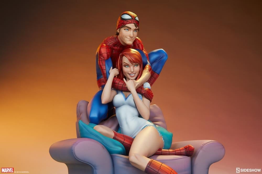 Marvel J. Scott Campbell Spider-Man Collection Spider-Man & Mary Jane Statue Gallery Image 11