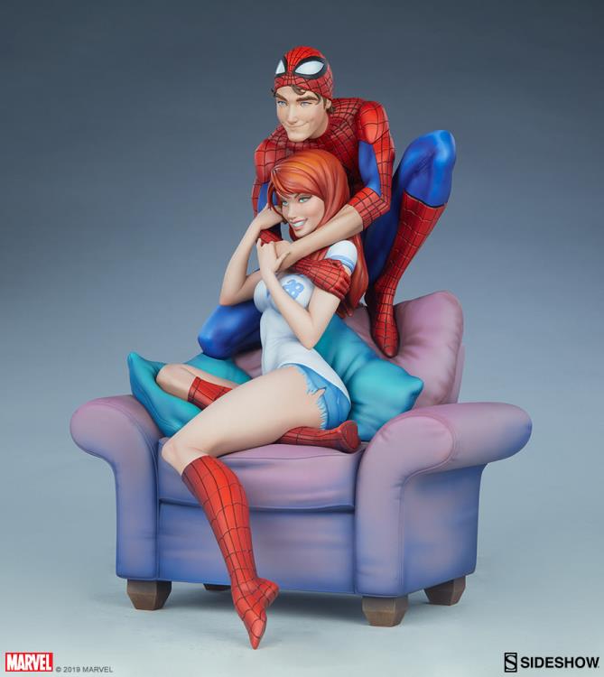 Marvel J. Scott Campbell Spider-Man Collection Spider-Man & Mary Jane Statue Gallery Image 6