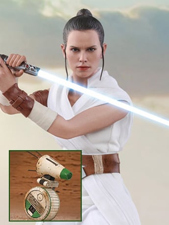 Star Wars: The Rise of Skywalker MMS559 Rey & D-O 1/6 Scale Collectible Figure Two-Pack Gallery Image 2