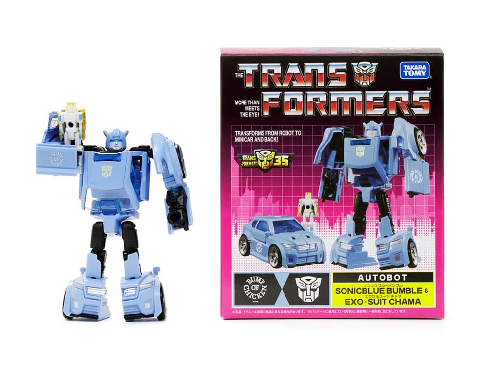 Transformers BUMP OF CHICKEN x Sonic Blue Bumble & Exo Suit Chama