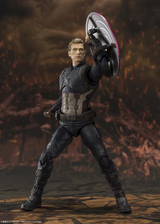 Avengers: Endgame S.H.Figuarts Captain America (Final Battle Edition) Action Figure Gallery Image 7