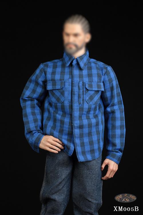 Blue Plaid Shirt & Jeans 1/6 Scale Accessory Set Gallery Image 7