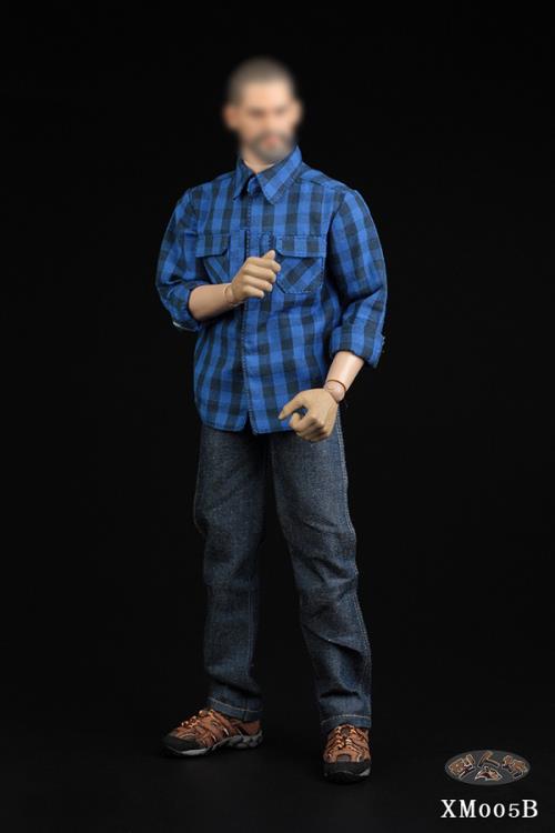 Blue Plaid Shirt & Jeans 1/6 Scale Accessory Set Gallery Image 4