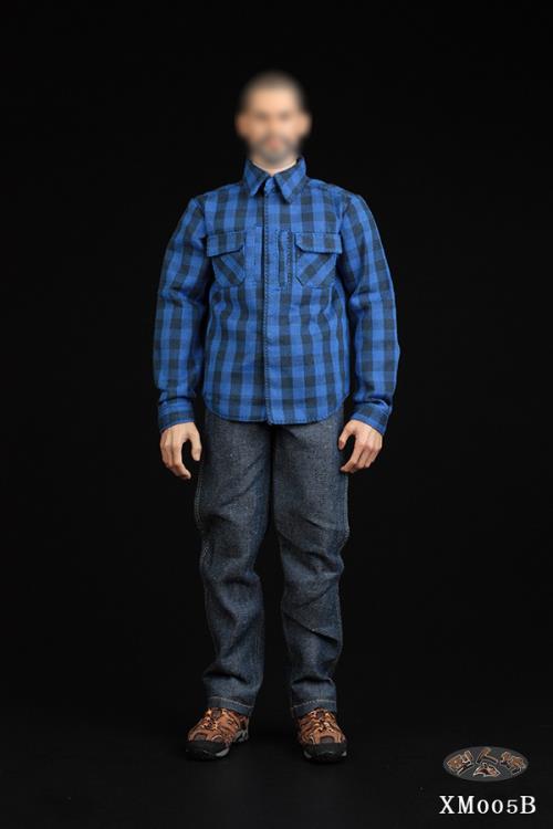 Blue Plaid Shirt & Jeans 1/6 Scale Accessory Set Gallery Image 3