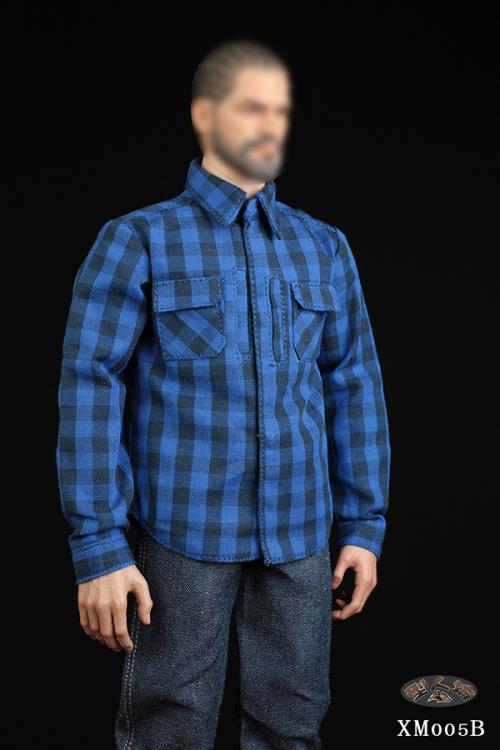 Blue Plaid Shirt & Jeans 1/6 Scale Accessory Set Gallery Image 5