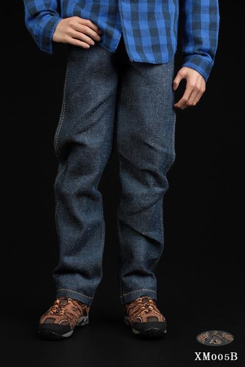 Blue Plaid Shirt & Jeans 1/6 Scale Accessory Set Gallery Image 6