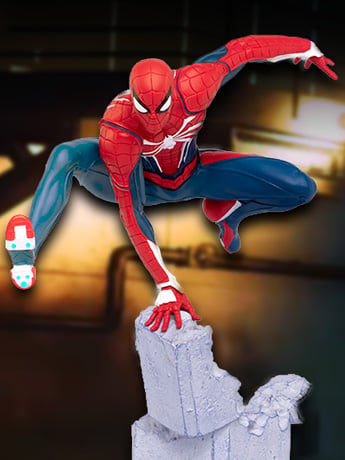 Spider-Man (2018 Video Game) Spider-Man 1/12 Scale Limited Edition Diorama Statue Gallery Image 2