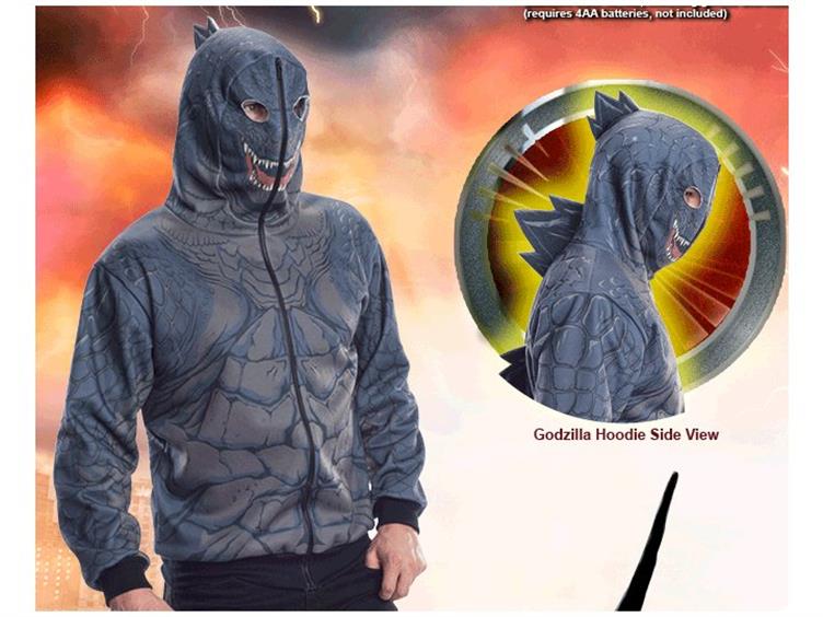 Men's Godzilla Adult Costume Hoodie Gallery Image 1