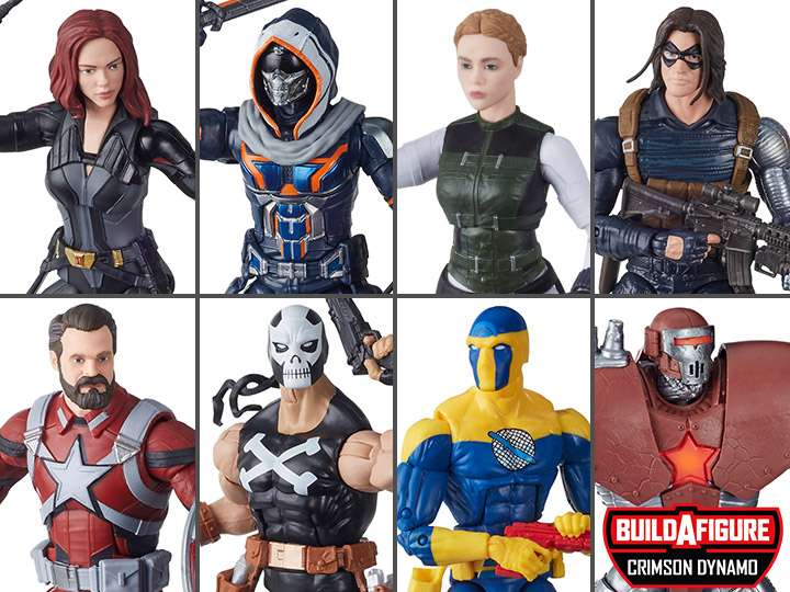 Black Widow Marvel Legends Wave 1 Set of 7 Action Figures (Crimson Dynamo BAF) Gallery Image 1