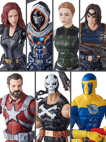 Black Widow Marvel Legends Wave 1 Set of 7 Action Figures (Crimson Dynamo BAF) Gallery Image 2