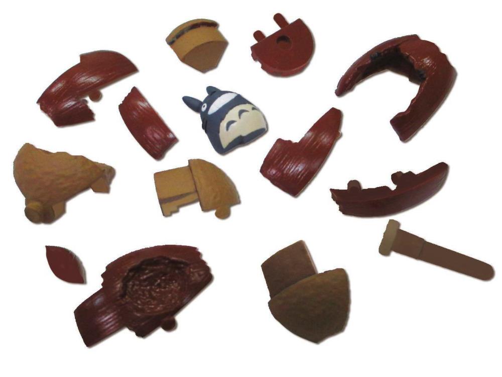 My Neighbor Totoro KM-m04 Totoro & Acorn 3D 14-Piece Puzzle Gallery Image 3