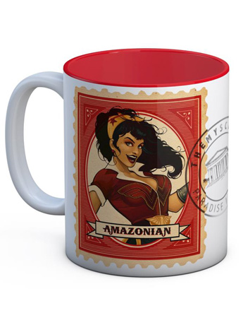 DC Comics Bombshells Wonder Woman (Postage Stamp) Mug Gallery Image 2