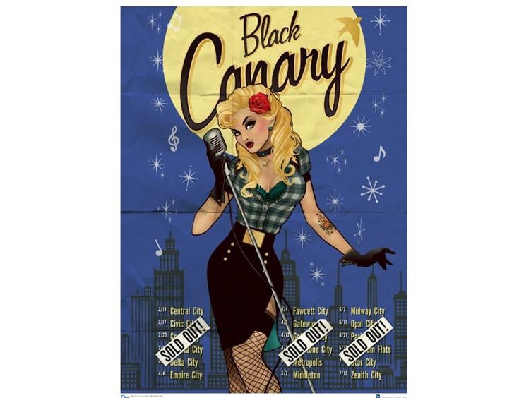 DC Bombshells Art Print Series 02 - Black Canary Gallery Image 1