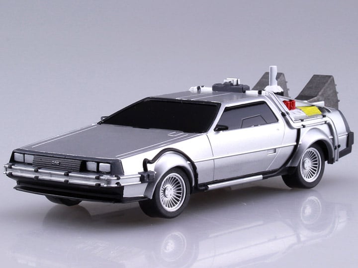 Back to the Future II Movie Mecha #12 Pullback DeLorean 1/43 Scale Model Kit Gallery Image 1