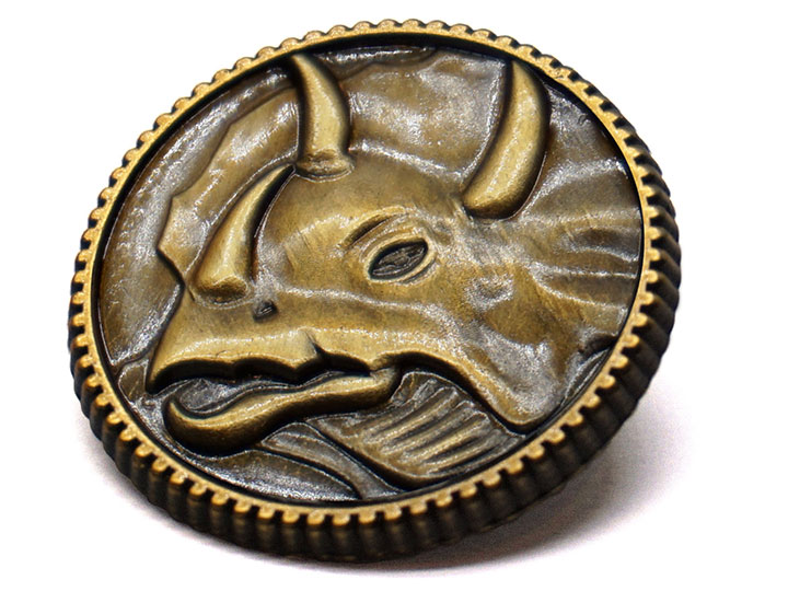 Mighty Morphin Power Rangers Triceratops Power Coin Limited Edition Pin Gallery Image 1