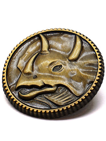 Mighty Morphin Power Rangers Triceratops Power Coin Limited Edition Pin Gallery Image 2