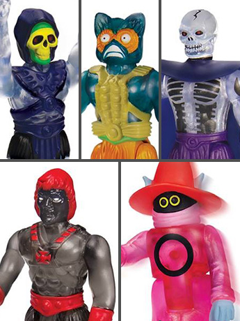 Masters of the Universe ReAction Set of 5 Clear Limited Edition Figures