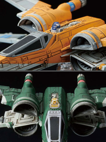 Star Wars: The Rise of Skywalker Poe's X-Wing & X-Wing Fighter 1/144 Scale Model Kit Set Gallery Image 2