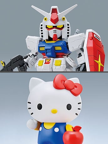 Gundam vs Hello Kitty SD EX-Standard 016 RX-78-2 Gundam & Hello Kitty Model Kit Set Gallery Image 2
