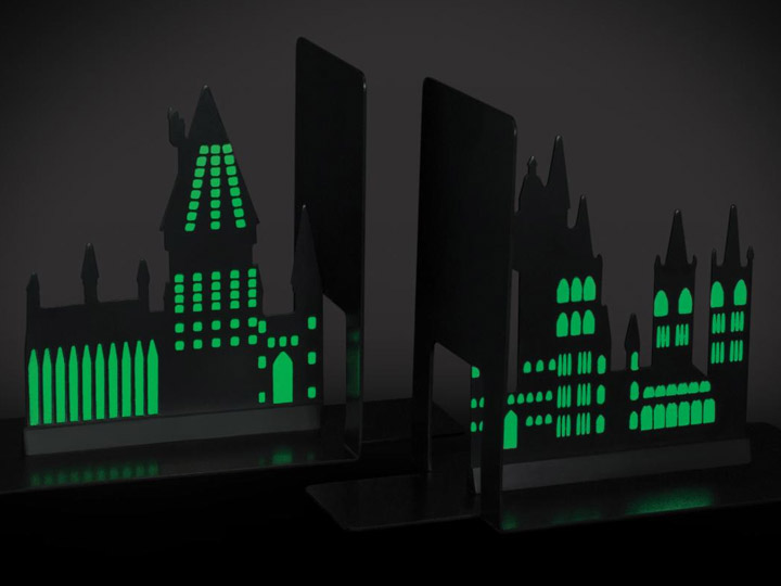 Harry Potter Glow-in-the-Dark Hogwarts Bookends Gallery Image 1