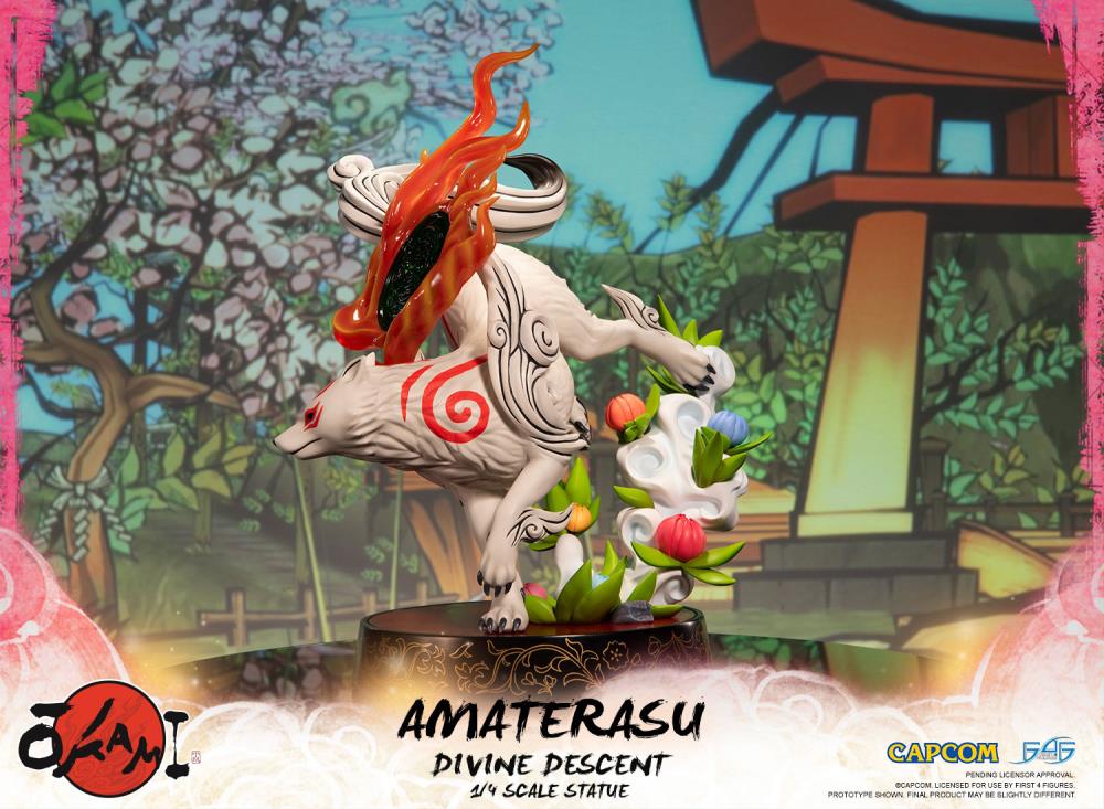 Okami Amaterasu Divine Descent 1/4 Scale Statue Gallery Image 4