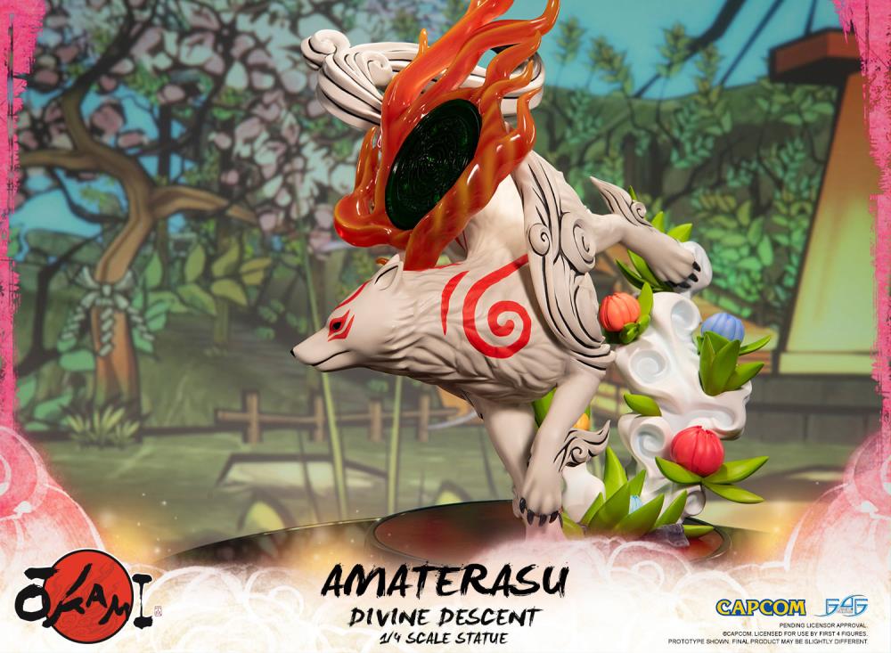 Okami Amaterasu Divine Descent 1/4 Scale Statue Gallery Image 14
