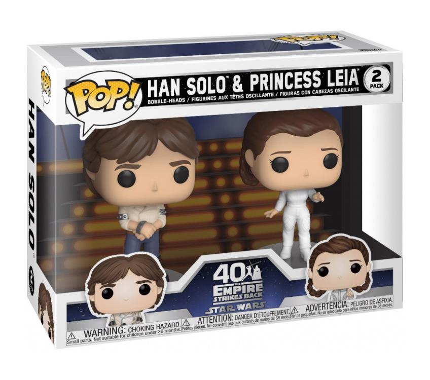 Pop! Star Wars: The Empire Strikes Back - Han & Leia Two-Pack Gallery Image 3