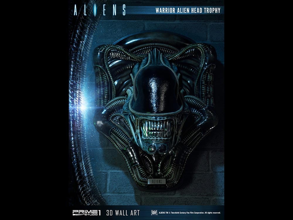 Aliens Alien Warrior Head Trophy 3D Wall Art Sculpture Gallery Image 3