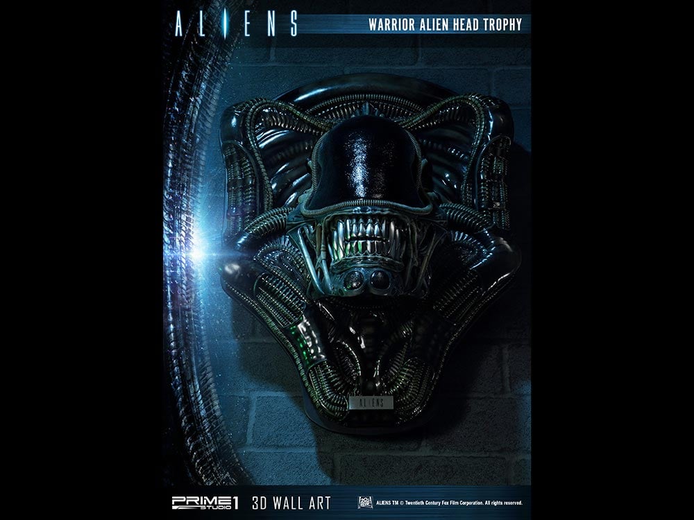 Aliens Alien Warrior Head Trophy 3D Wall Art Sculpture Gallery Image 5