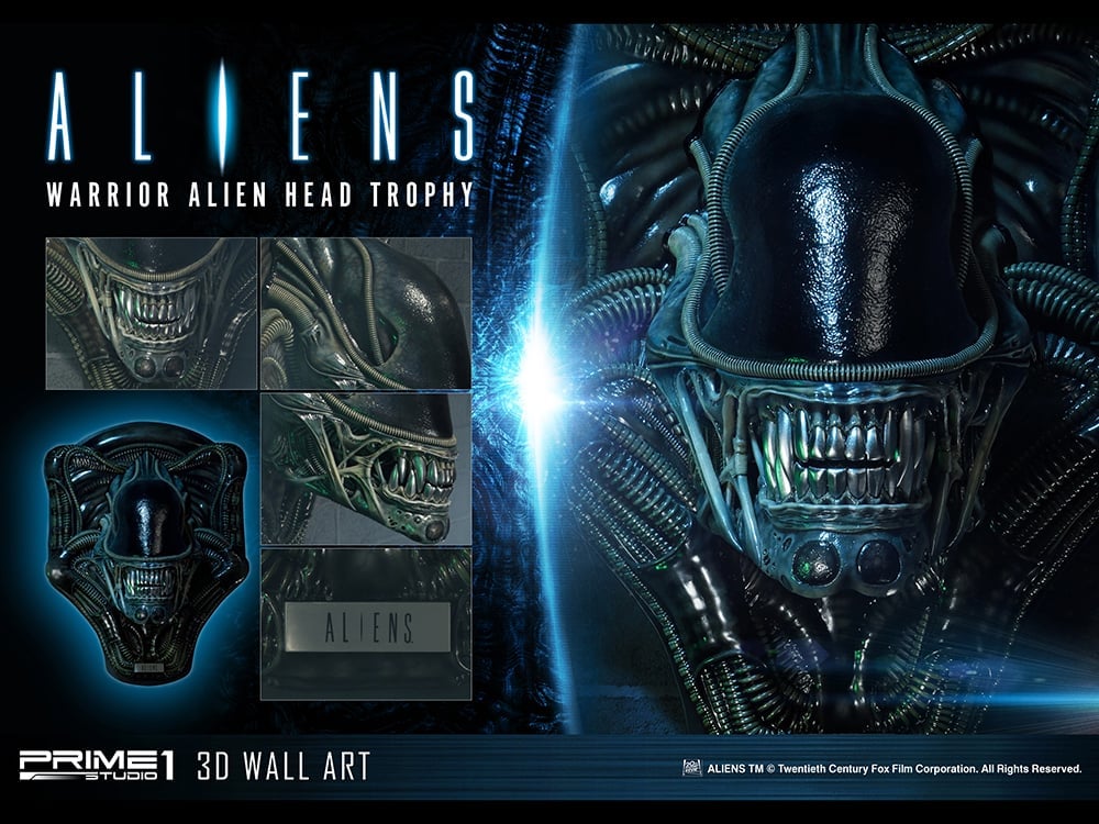 Aliens Alien Warrior Head Trophy 3D Wall Art Sculpture Gallery Image 14