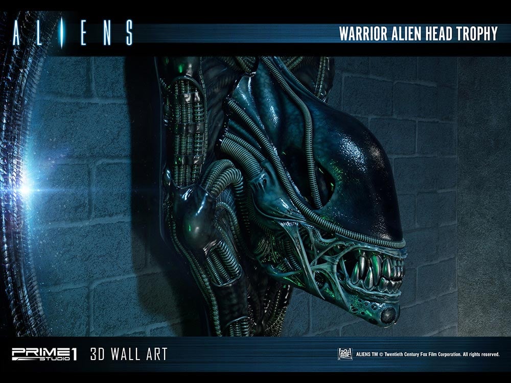 Aliens Alien Warrior Head Trophy 3D Wall Art Sculpture Gallery Image 11