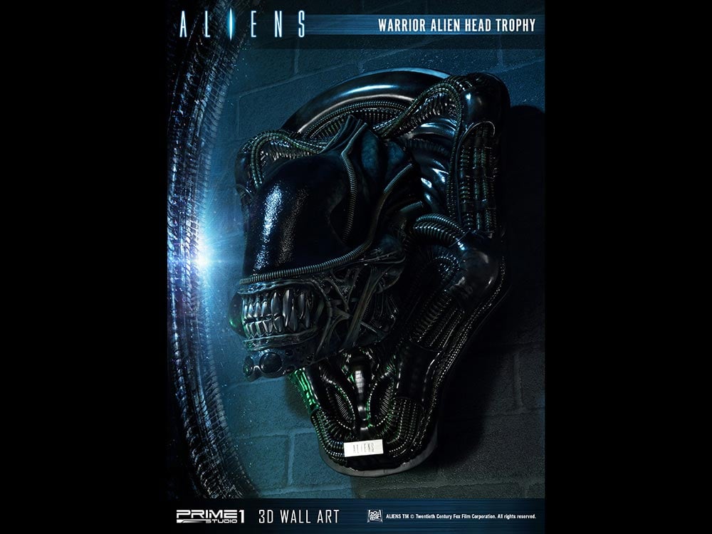 Aliens Alien Warrior Head Trophy 3D Wall Art Sculpture Gallery Image 4