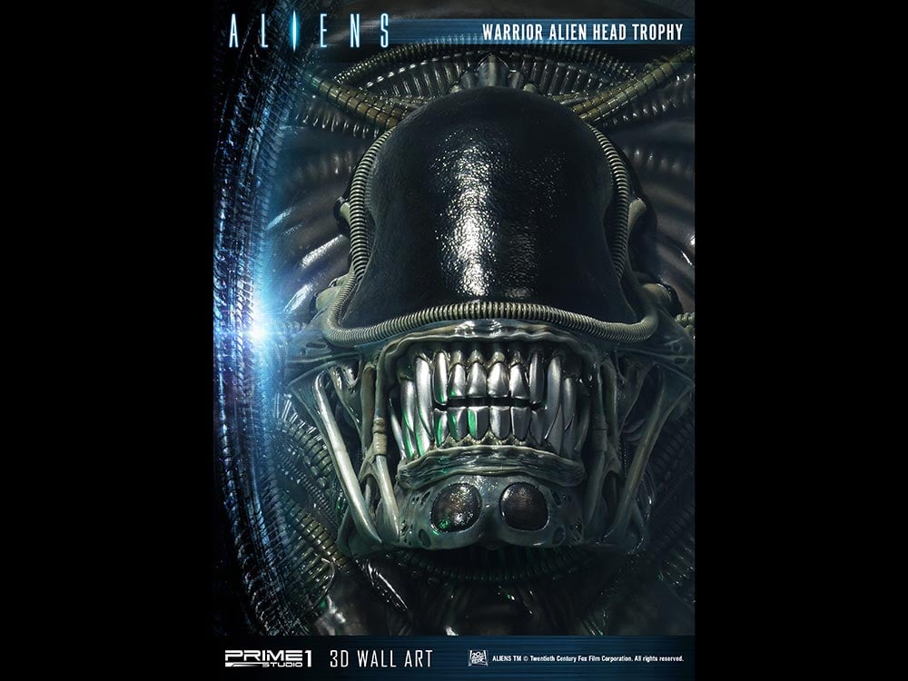 Aliens Alien Warrior Head Trophy 3D Wall Art Sculpture Gallery Image 7
