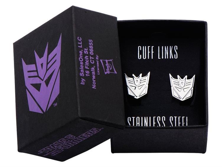Transformers Logo Stainless Steel Cuff Links - Decepticon Gallery Image 1